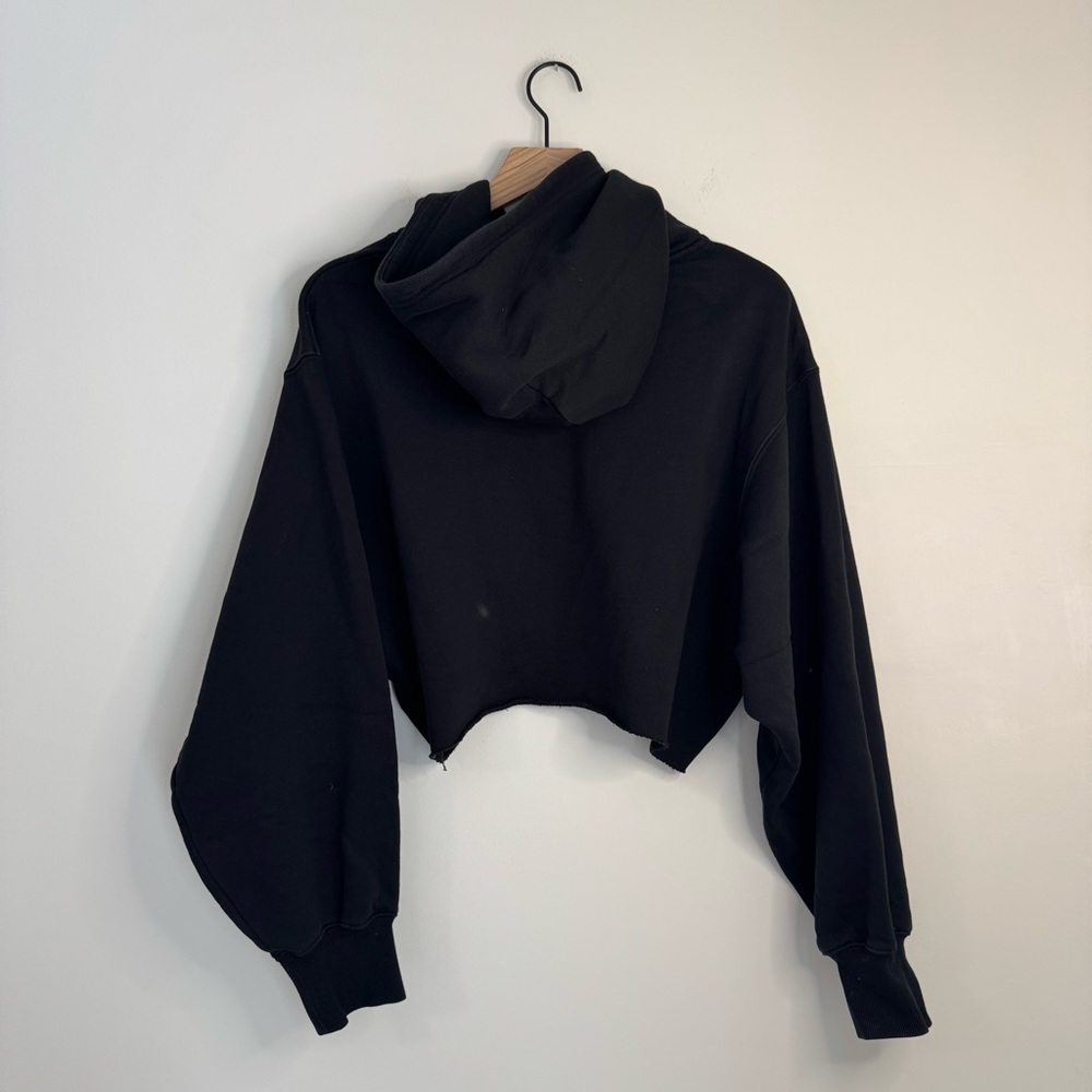 Balance Athletica Vitality Black Oversized Cropped Hoodie Affirmation Size Large - Picture 3 of 6